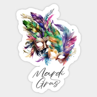 Mardi Gras Masquerade Mask Bead Parade Women Men Kids Sticker